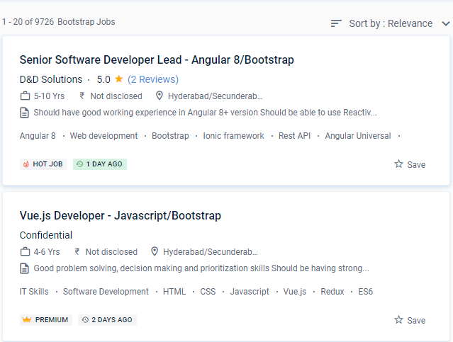 Bootstrap internship jobs in Thrissur