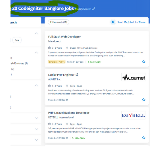 Codeigniter internship jobs in Mangaluru
