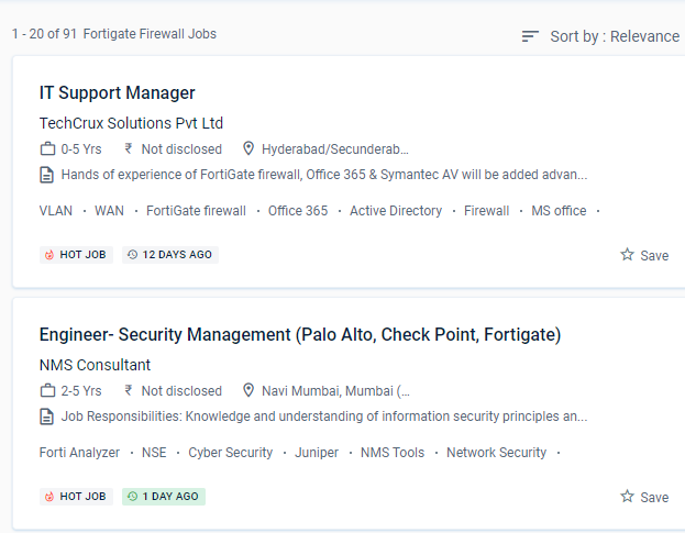 Fortinet Firewall internship jobs in Navi Mumbai