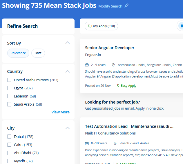 Mean Stack Development internship jobs in Cochin